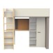Etagenbett >CAMILLIA< (2-teilig) in Grau - 203,7x183x104,1cm (BxHxT)
