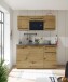 Singleküche >Jazz< in Eiche Artisan - 160x212x60 (BxHxT)