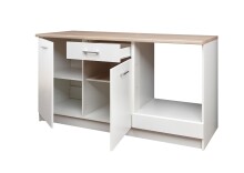 Küchenzeile >Wow   < in Weiß matt - 160x85x60 (BxHxT)
