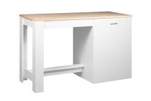 Kochinsel >Andy< in Weiß matt - 138x91x56 (BxHxT)