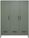 Kleiderschrank >Ole< in pine green matt  - 148x195x51cm (BxHxT)