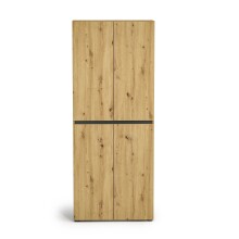 Schuhschrank >Glossy< in Artisan Eiche - 80x200x34cm (BxHxT)