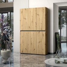Schuhschrank >Glossy< in Artisan Eiche -...