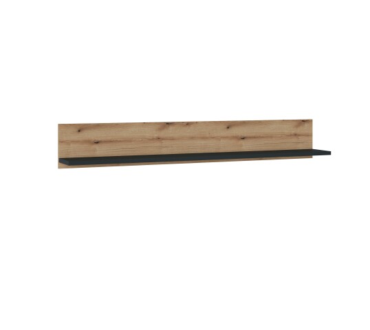 Wandboard >CORTE< in Coast Evoke Eiche Dekor/Kosmos Grau - 160x24x21,6 (BxHxT)