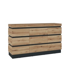 Sideboard >CORTE< in Coast Evoke Eiche Dekor/Kosmos...