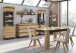 Sideboard >CORTE< in Coast Evoke Eiche Dekor/Kosmos Grau - 160,8x92,5x45cm (BxHxT)