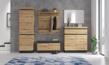 Garderobenpaneel >CORTE< in Coast Evoke Eiche Dekor - 100x116,6x29,2cm (BxHxT)