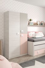 Kleiderschrank >NUBE< in Alpen-Weiß / Grau /...