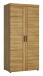 Kleiderschrank >CORTINA< in Grandson Eiche Dekor - 92,8x195x57,9 (BxHxT)