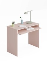 Jugendzimmer-Set >NUBE< in Alpen-Weiß / Grau / Rosa - 199x65x96 (BxHxT)