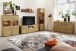 Wohnwand >Cortina< (4-teilig) in Grandson Eiche Dekor - 317x195x41 (BxHxT)