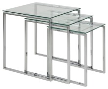 Satztisch >Katrine< (3-teilig) in Klar, Glas -...