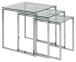 Satztisch >Katrine< (3-teilig) in Klar, Glas - 50x55x50cm (BxHxT)