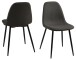Polsterstuhl >Wilma< (4er-Set) in Grau, Stoff, Stahl - 44,5x84x56cm (BxHxT)