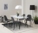 Polsterstuhl >Wilma< (4er-Set) in Grau, Stoff, Stahl - 44,5x84x56cm (BxHxT)