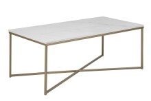 Couchtisch >Alisma< in weiss, Marmor - 120x46x60cm...