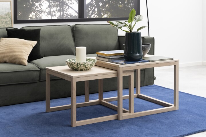 Couchtisch >Cornus< in Eiche weiss pigmentiert - 70x50x70cm (BxHxT)