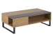 Couchtisch >Azalea< in schwarz, MDF, Stahl - 110x35x60cm (BxHxT)