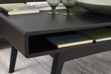Couchtisch >Marte< in schwarz - 130x50x70cm (BxHxT)