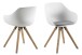 Schalenstuhl >Tina< (2er-Set) in Grau - 56,5x80,5x53 (BxHxT)