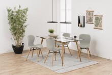 Polsterstuhl >Batilda -A1< (2er-Set) in sand, Polyester - 47x82,5x53cm (BxHxT)