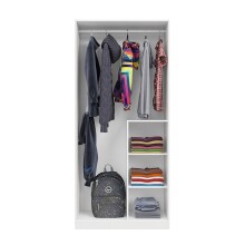 Jugendzimmer-Set >Ares Plus< in Alpen-Weiß / Basalt - 198x69x96 (BxHxT)