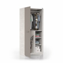 Jugendzimmer-Set >Ares Plus< in Alpen-Weiß / Basalt - 198x69x96 (BxHxT)