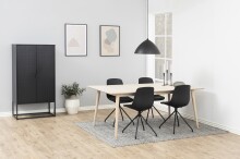 Esstisch >Century< in Eiche weiss pigmentiert, MDF - 200x75,3x100cm (BxHxT)