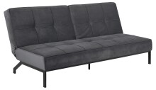 Schlafsofa >Perugia< in Grau, schwarz - 198x87x95...