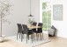 Esszimmerstuhl >Demina< (4er-Set) in Grau, Polyester, Stahl - 43,5x92x53 (BxHxT)