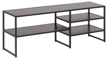 TV-Regal >Seaford< in schwarz, MDF, Stahl -...