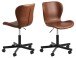 Schreibtischstuhl >Batilda -A1< in cognac, Polyurethan, Stahl - 55x87x54 (BxHxT)