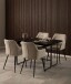 Esszimmerstuhl >Lizzy< in Beige, Stoff - 59x85x59cm (BxHxT)