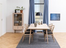 Kulissen-Esstisch >Century< in Eiche weiss pigmentiert - 200x75,3x100 (BxHxT)