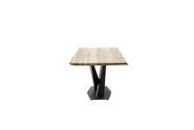 Baumkantentisch >GRAVINA< in naturfarben/ schwarz - 160x74x90 (BxHxT)