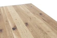 Baumkantentisch >GRAVINA< in naturfarben/ schwarz - 160x74x90 (BxHxT)