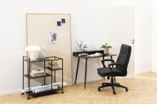 Schreibtischstuhl >Brad< in Grau, Polyester - 67x115x69,5cm (BxHxT)