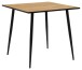 Esstisch >Wilma< in Wildeiche, schwarz, MDF, Stahl - 80x75x80cm (BxHxT)