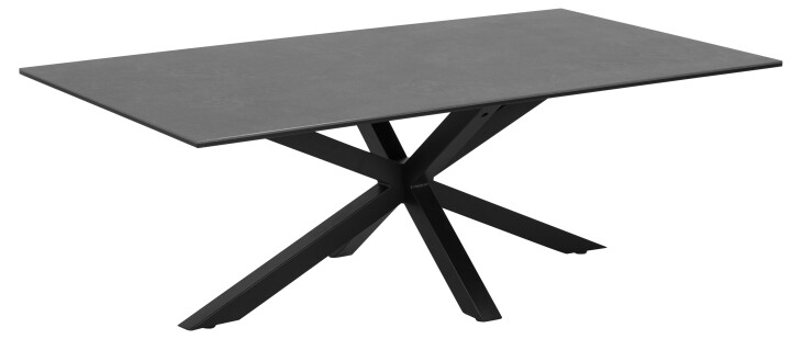 Couchtisch >Heaven< in schwarz, Glas-Keramik, Stahl - 130x46x70cm (BxHxT)