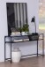 Konsolentisch >Seaford< in schwarz, MDF, Stahl - 120x79x35cm (BxHxT)