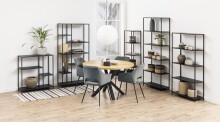 Standregal >Newcastle< in schwarz, Stahl -...