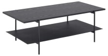 Couchtisch >Angus< in schwarz, MDF, Stahl -...