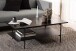 Couchtisch >Angus< in schwarz, MDF, Stahl - 115x40x60cm (BxHxT)