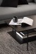 Couchtisch >Angus< in schwarz, MDF, Stahl - 115x40x60cm (BxHxT)