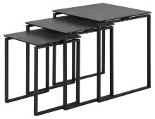 Satztisch >Katrine< (3-teilig) in schwarz -...