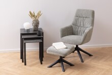 Satztisch >Katrine< (3-teilig) in schwarz - 50x55x50 (BxHxT)