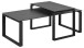 Satztisch >Katrine< (2-teilig) in schwarz - 115x45x69 (BxHxT)