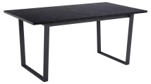 Esstisch >Amble< in schwarz, MDF, Stahl -...