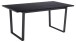 Esstisch >Amble< in schwarz, MDF, Stahl - 160x74x90cm (BxHxT)