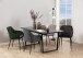 Esstisch >Amble< in schwarz, MDF, Stahl - 160x74x90cm (BxHxT)